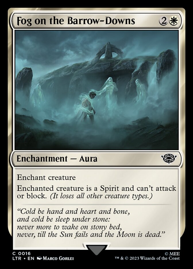 Card Scan of Fog on the Barrow-Downs | LTR