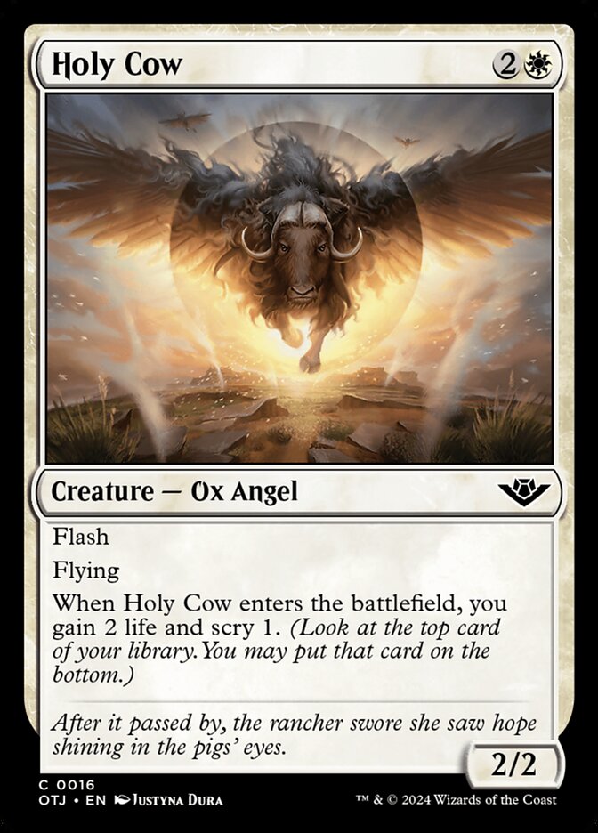 Card Scan of Holy Cow | OTJ