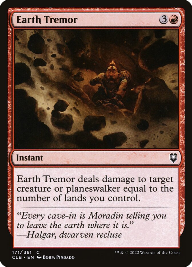 Card Scan of Earth Tremor | CLB