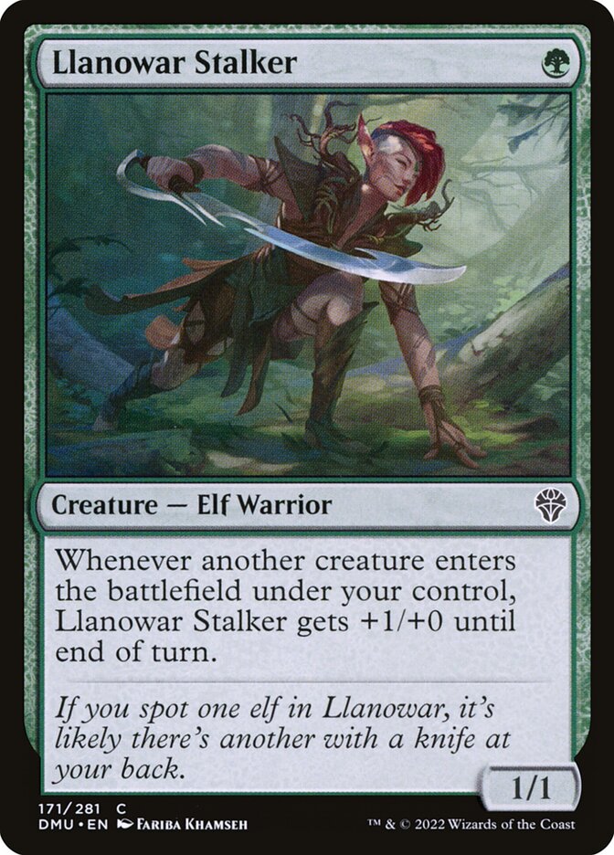 Card Scan of Llanowar Stalker | DMU