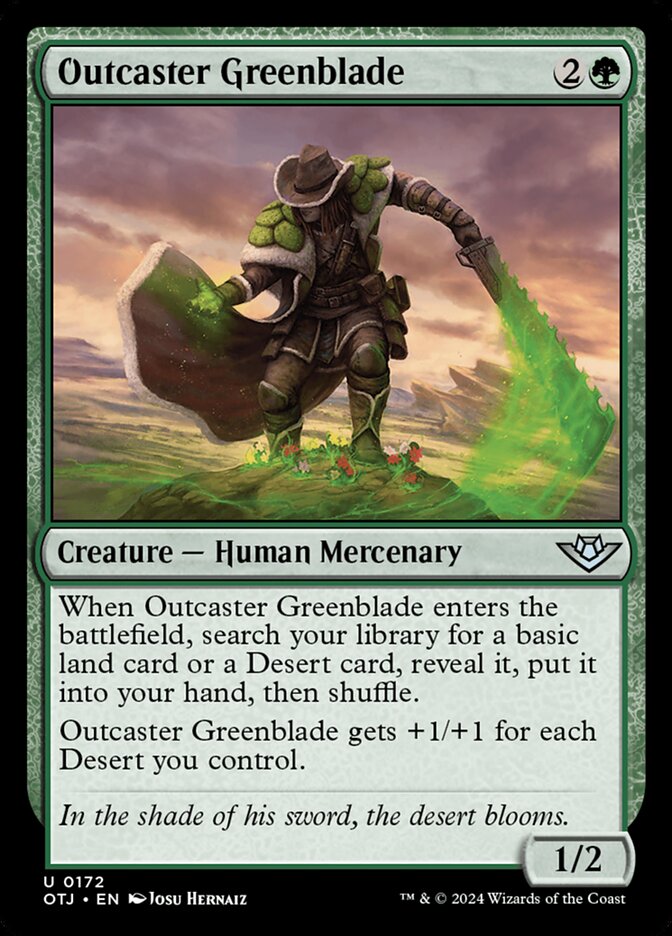 Card Scan of Outcaster Greenblade | OTJ