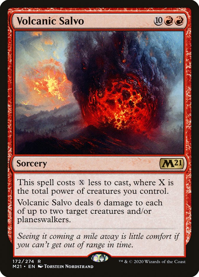 Card Scan of Volcanic Salvo | M21
