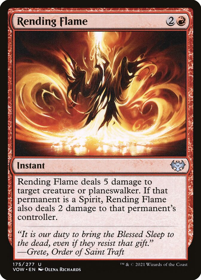 Card Scan of Rending Flame | VOW
