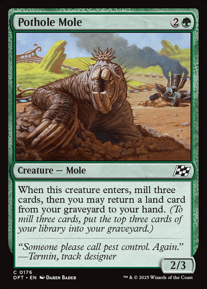 Card Scan of Pothole Mole | DFT