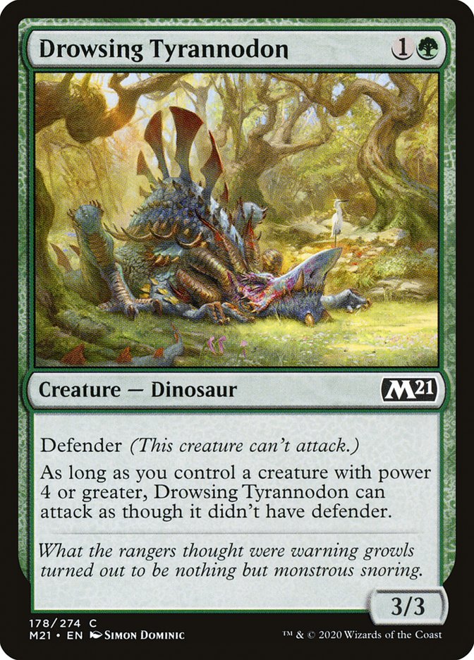 Card Scan of Drowsing Tyrannodon | M21