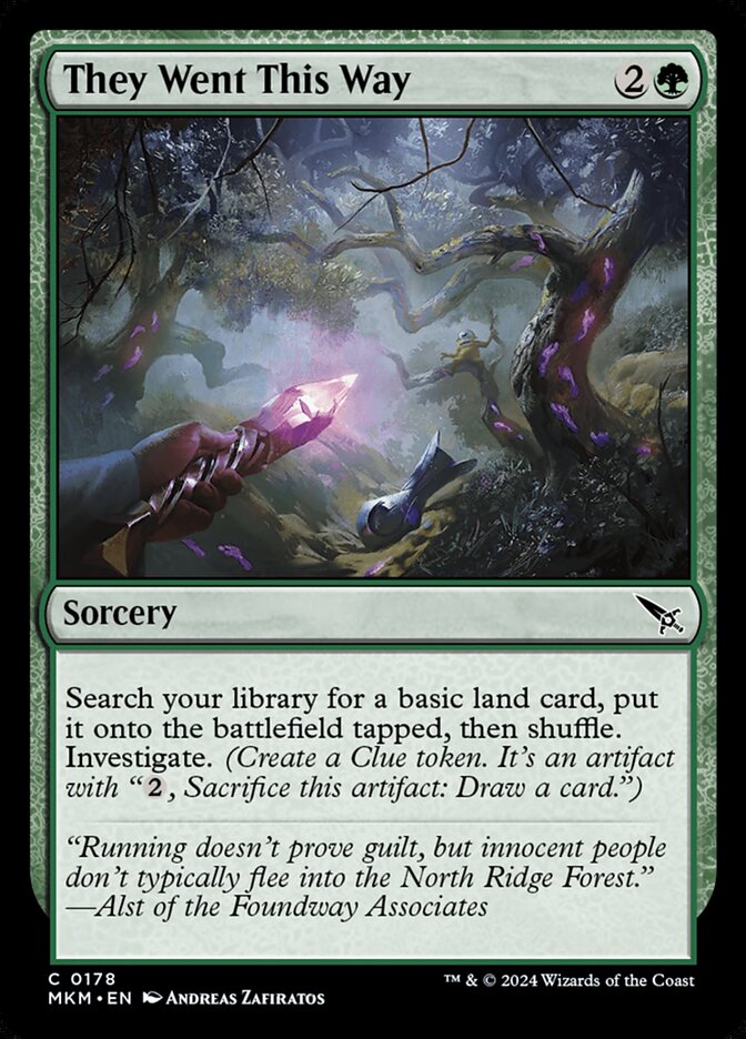 Card Scan of They Went This Way | MKM