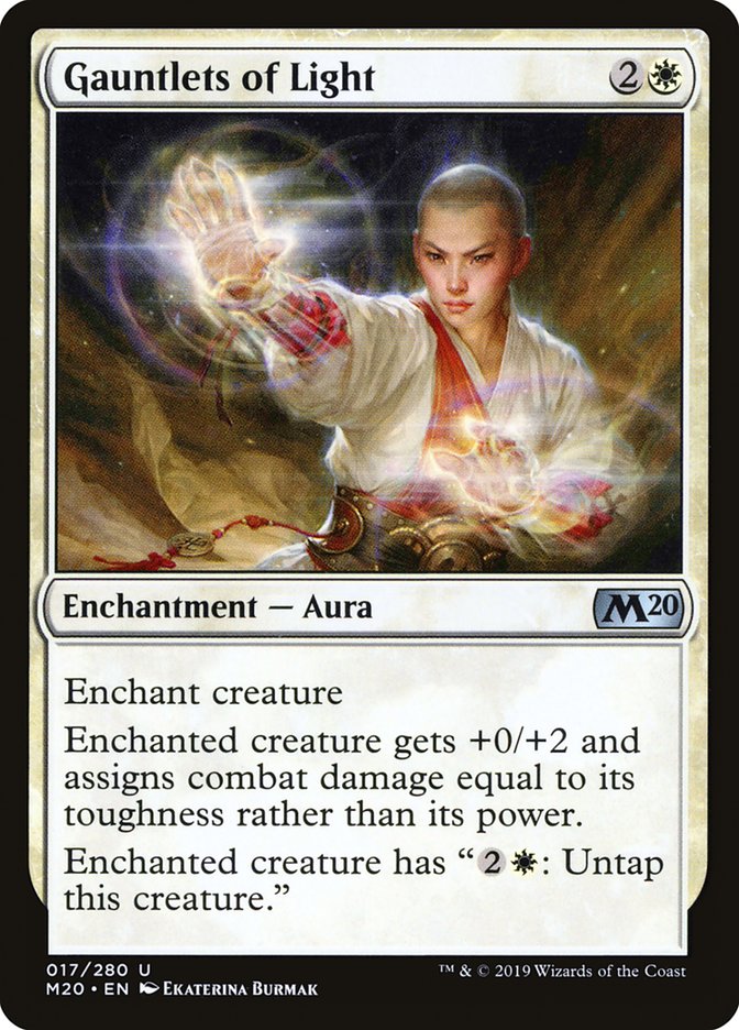 Card Scan of Gauntlets of Light | M20