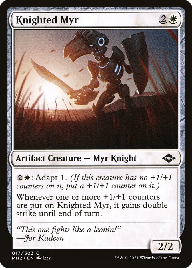 Card Scan of Knighted Myr | MH2