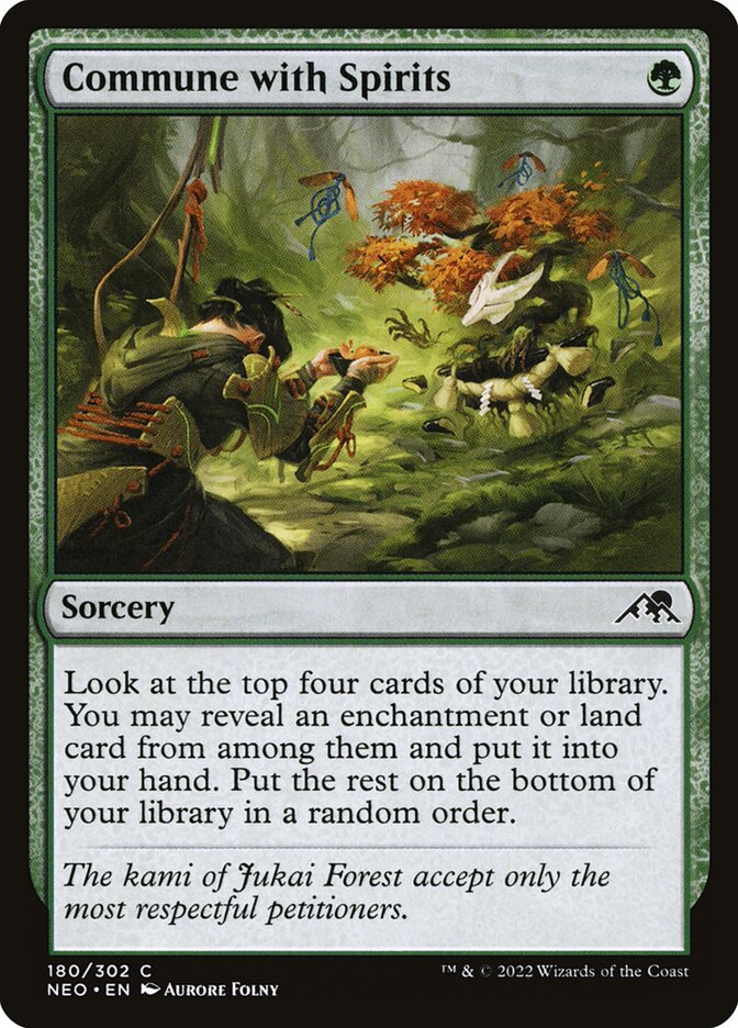 Card Scan of Commune with Spirits | NEO