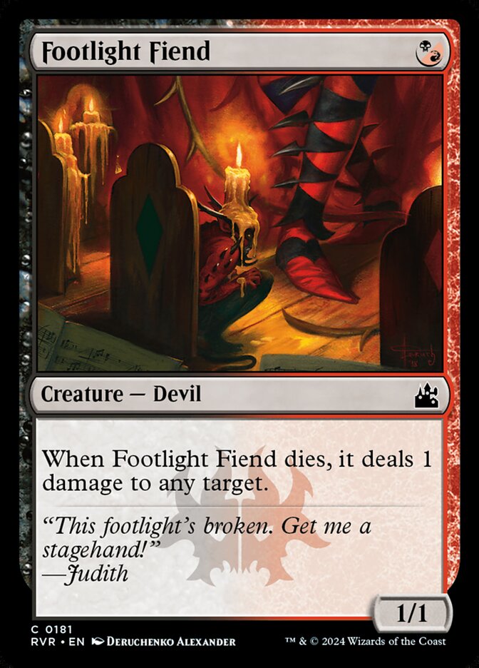 Card Scan of Footlight Fiend | RVR