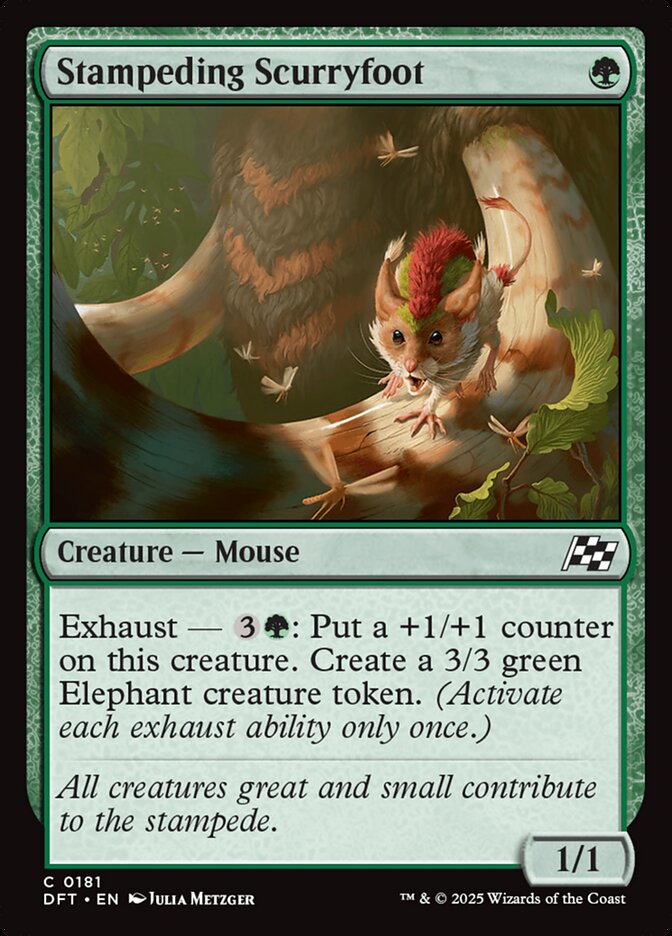 Card Scan of Stampeding Scurryfoot | DFT
