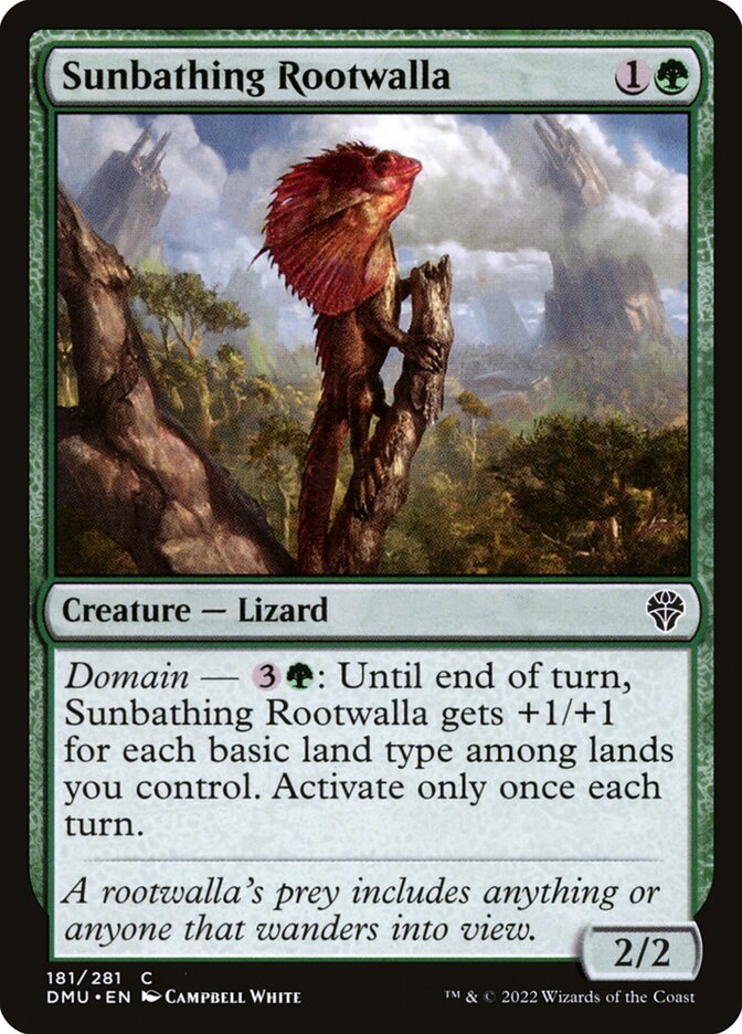 Card Scan of Sunbathing Rootwalla | DMU