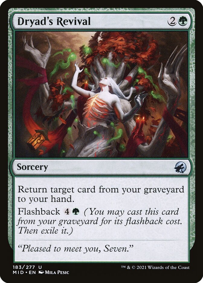 Card Scan of Dryad's Revival | MID