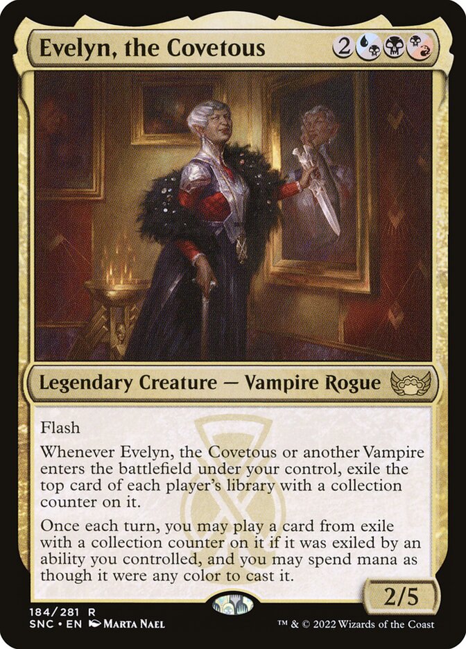 Evelyn, the Covetous | SNC (Foil) - Card Scan