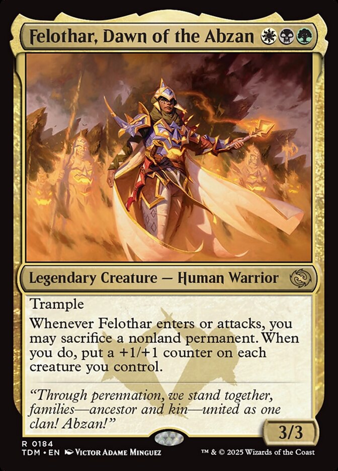 Card Scan of Felothar, Dawn of the Abzan | TDM
