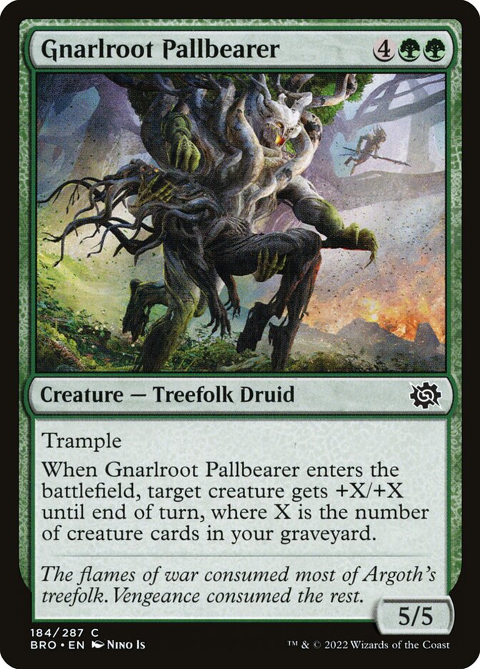 Card Scan of Gnarlroot Pallbearer | BRO