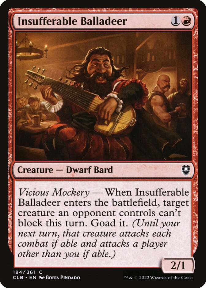 Card Scan of Insufferable Balladeer | CLB