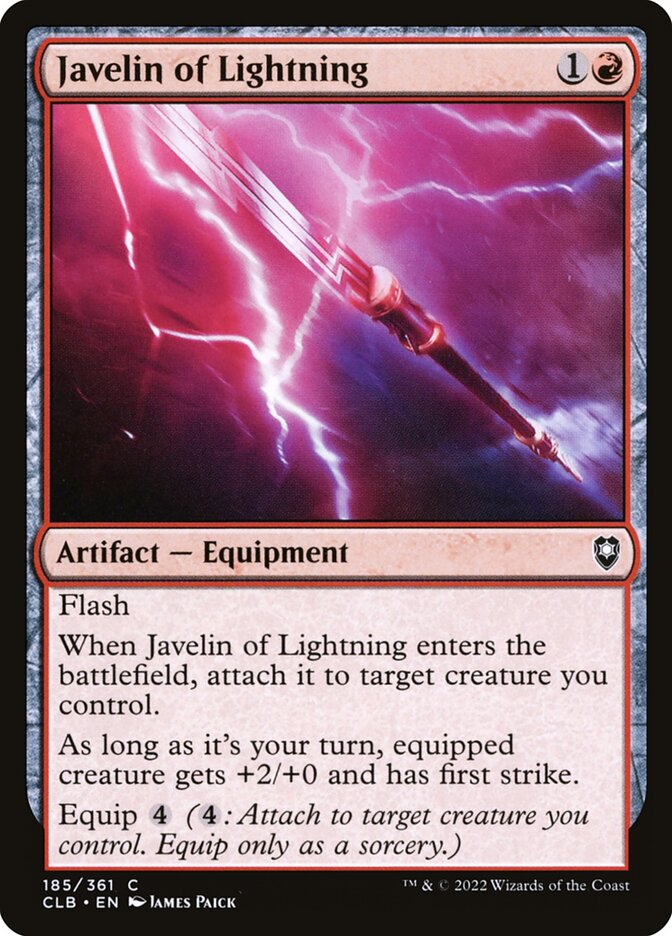 Card Scan of Javelin of Lightning | CLB