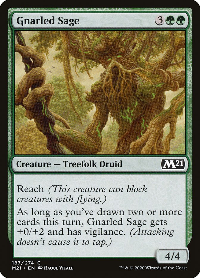 Card Scan of Gnarled Sage | M21