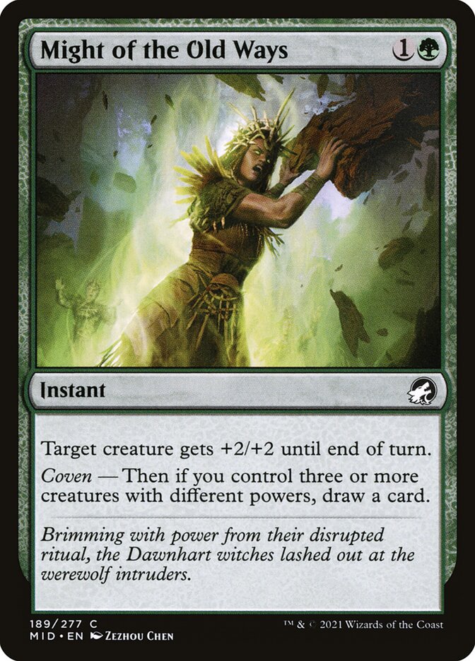 Card Scan of Might of the Old Ways | MID