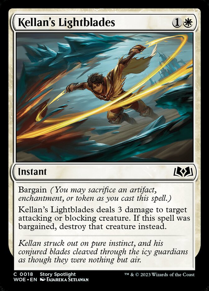 Card Scan of Kellan's Lightblades | WOE
