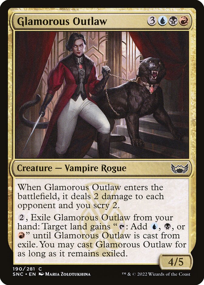 Card Scan of Glamorous Outlaw | SNC