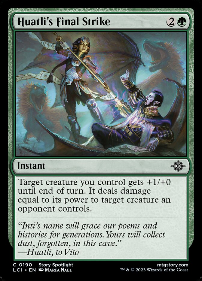 Card Scan of Huatli's Final Strike | LCI