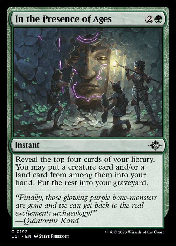 Card Scan of In the Presence of Ages | LCI