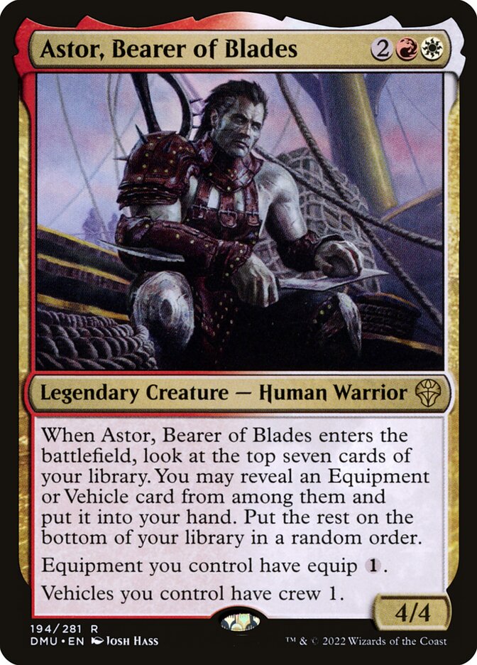 Card Scan of Astor, Bearer of Blades | DMU