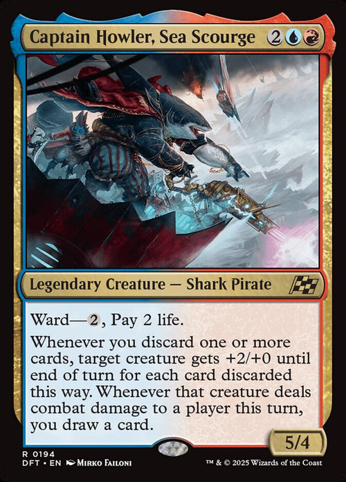 Card Scan of Captain Howler, Sea Scourge | DFT