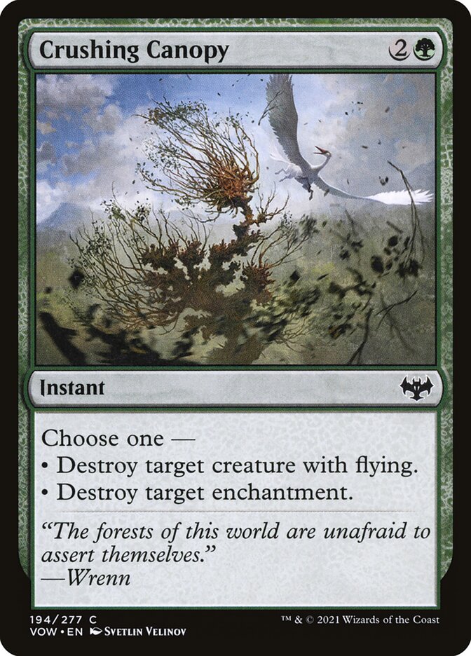 Card Scan of Crushing Canopy | VOW