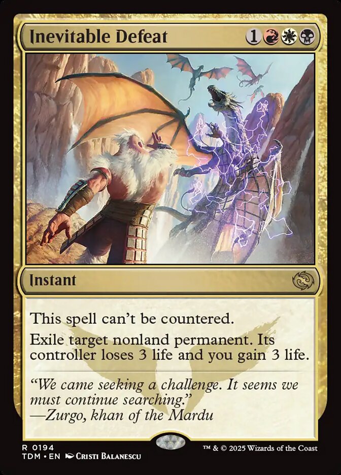 Card Scan of Inevitable Defeat | TDM