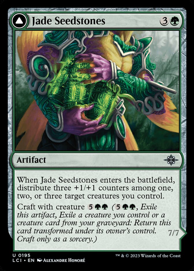 Card Scan of Jade Seedstones // Jadeheart Attendant | LCI