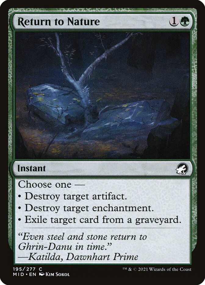 Card Scan of Return to Nature | MID