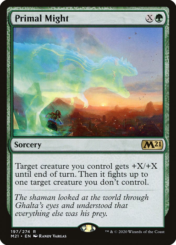 Card Scan of Primal Might | M21