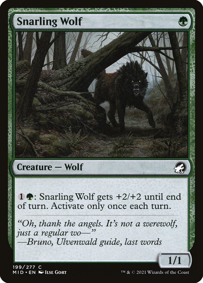 Card Scan of Snarling Wolf | MID