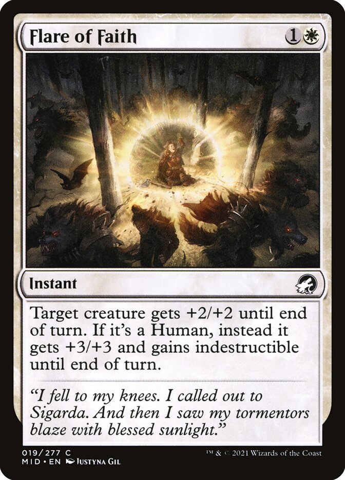 Card Scan of Flare of Faith | MID