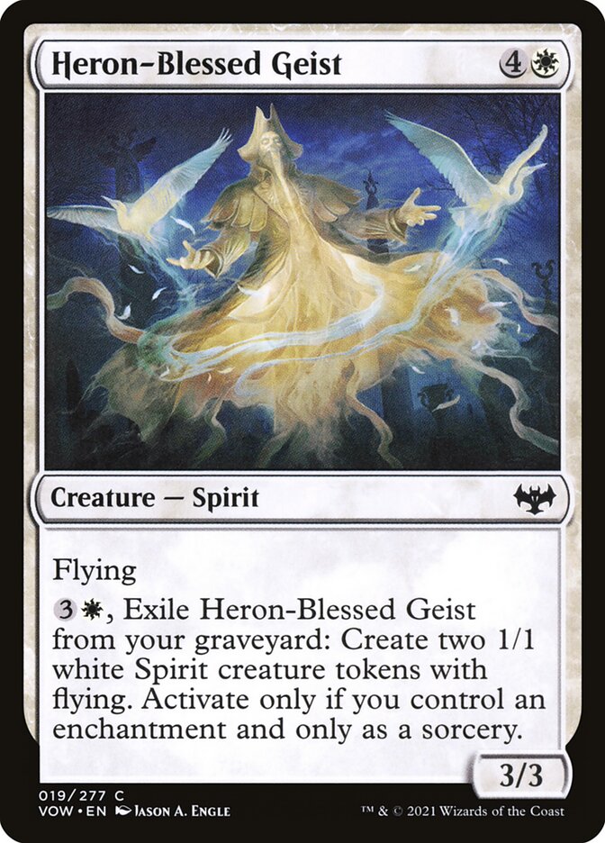 Card Scan of Heron-Blessed Geist | VOW