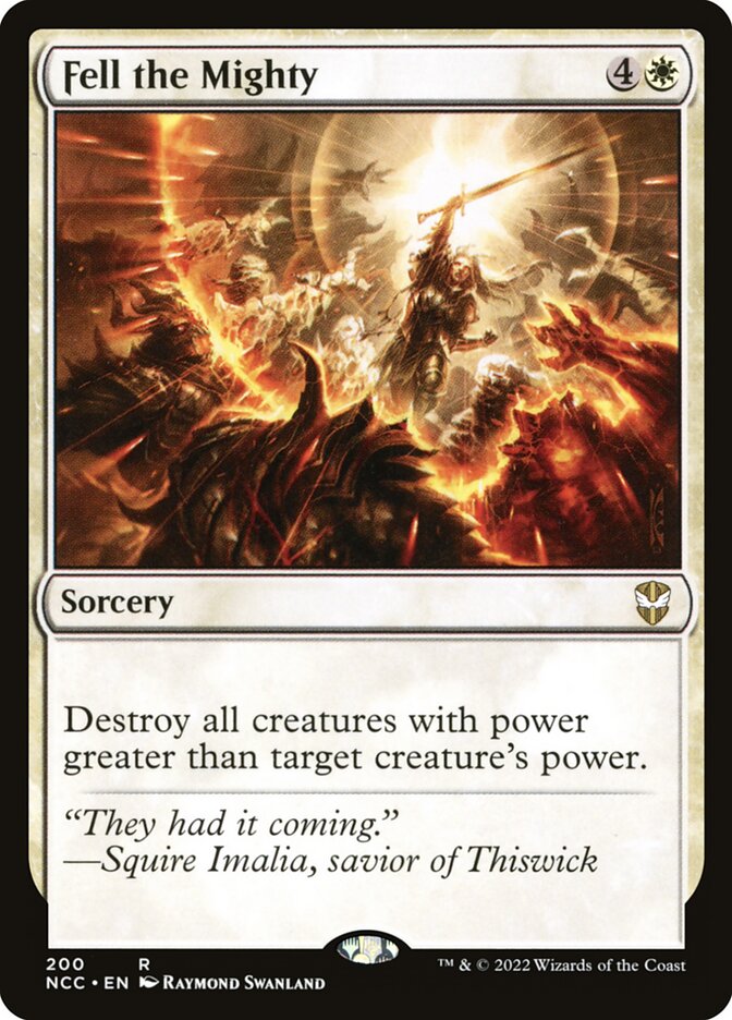 Fell the Mighty Card Scan