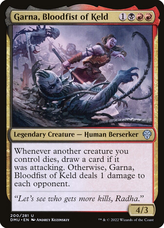 Card Scan of Garna, Bloodfist of Keld | DMU