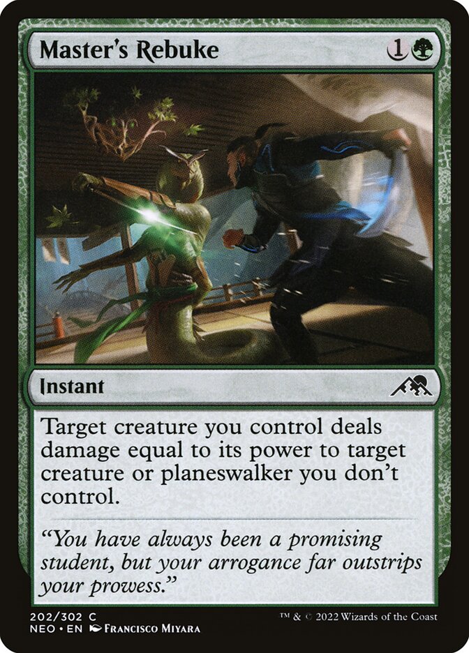 Card Scan of Master's Rebuke | NEO