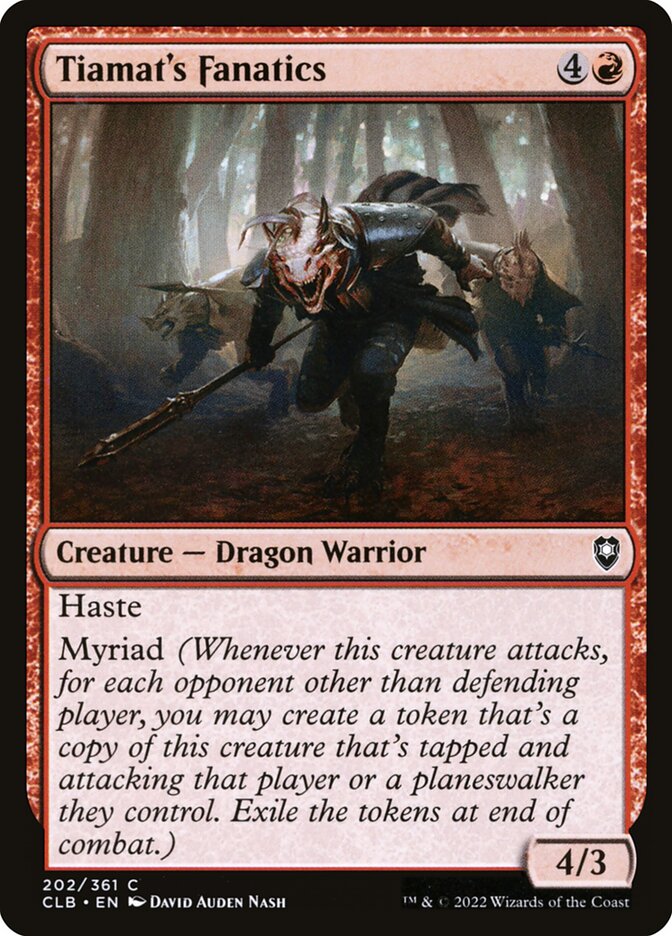 Card Scan of Tiamat's Fanatics | CLB