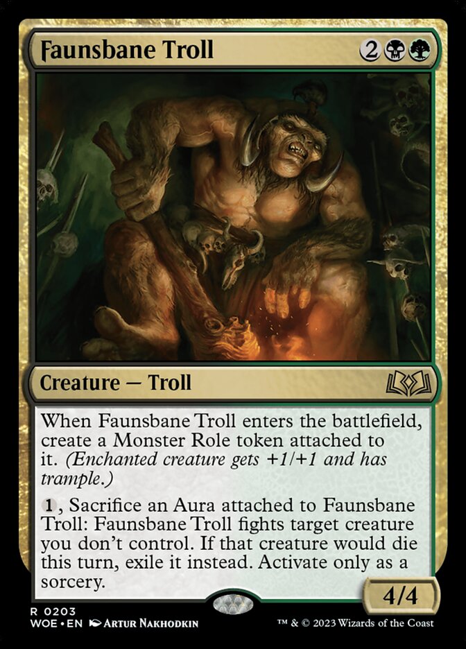Card Scan of Faunsbane Troll | WOE