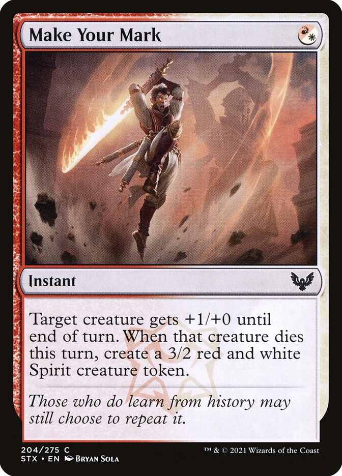 Card Scan of Make Your Mark | STX