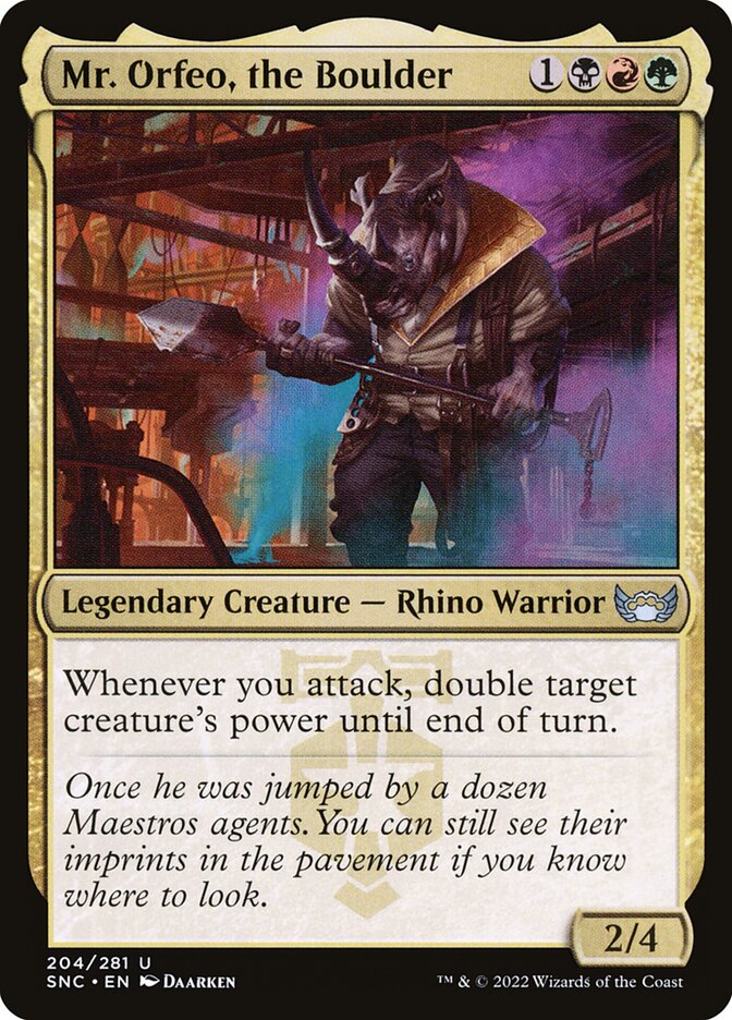 Card Scan of Mr. Orfeo, the Boulder | SNC