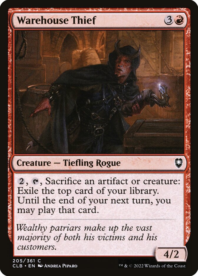 Card Scan of Warehouse Thief | CLB