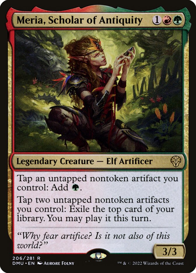 Card Scan of Meria, Scholar of Antiquity | DMU
