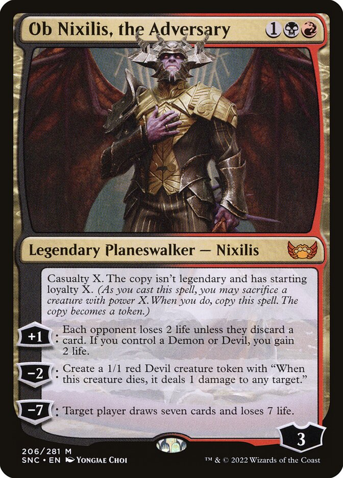 Ob Nixilis, the Adversary | SNC - Card Scan