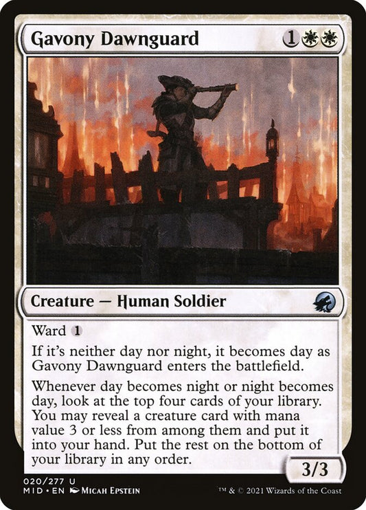 Card Scan of Gavony Dawnguard | MID