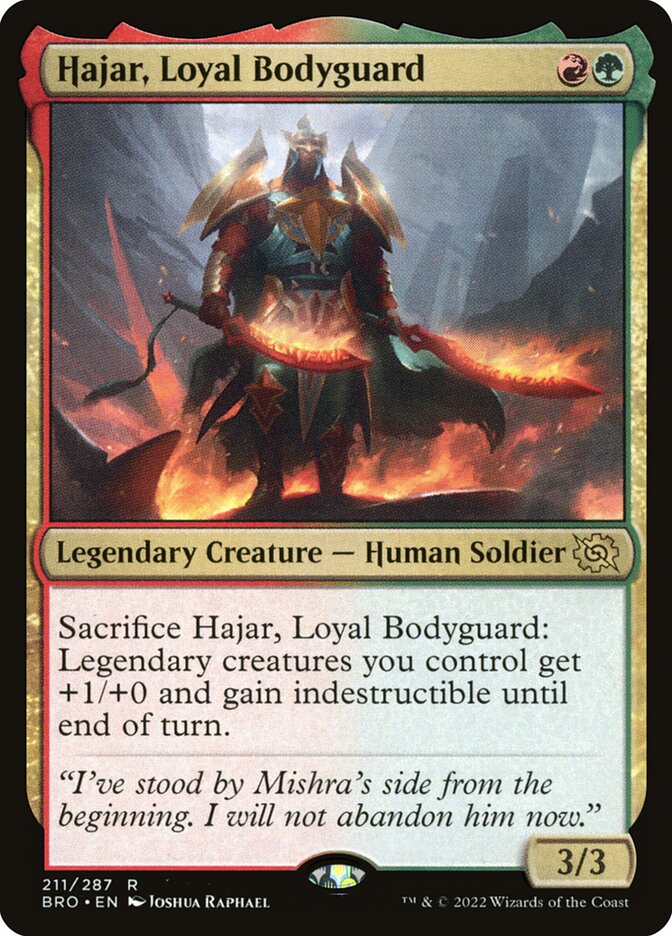 Card Scan of Hajar, Loyal Bodyguard | BRO